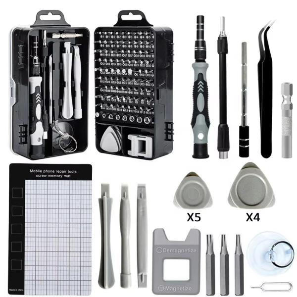 115-in-1 Precision Magnetic Screwdriver Set – Stainless Steel Flat Head Repair Tool Kit