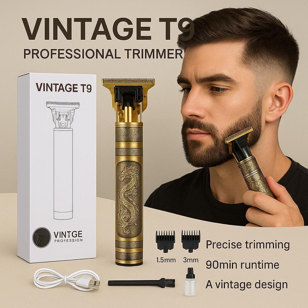 Vintage T9 Hair TrimmerElectric USB Charging Beard Trimmer