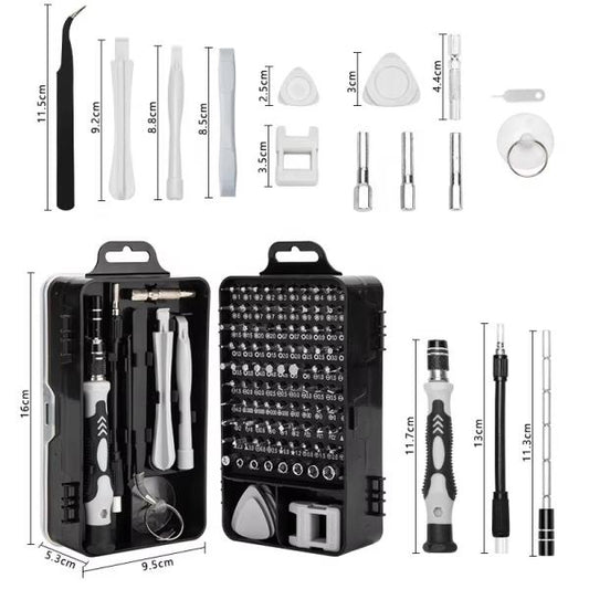 115-in-1 Precision Magnetic Screwdriver Set – Stainless Steel Flat Head Repair Tool Kit