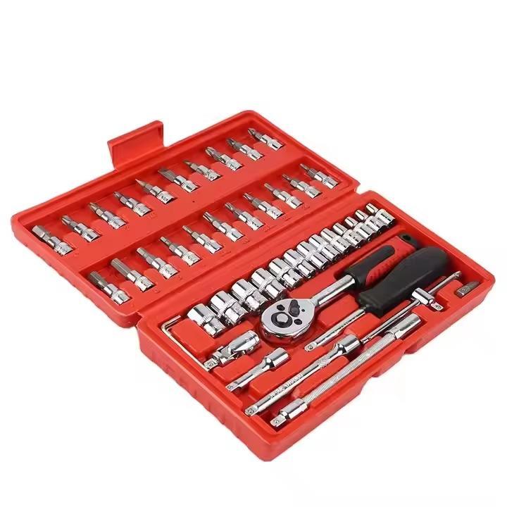 46 Pcs Chrome Vanadium Steel Tool Kit Set